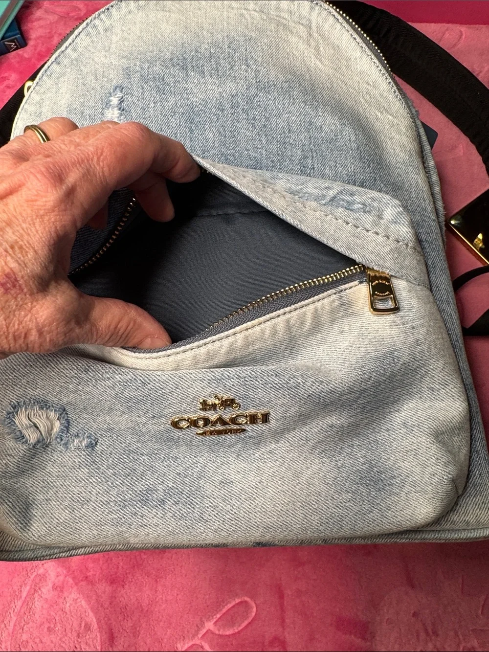 Coach Distressed Denim Backpack NWT – Style CEF27 – 11x13x5